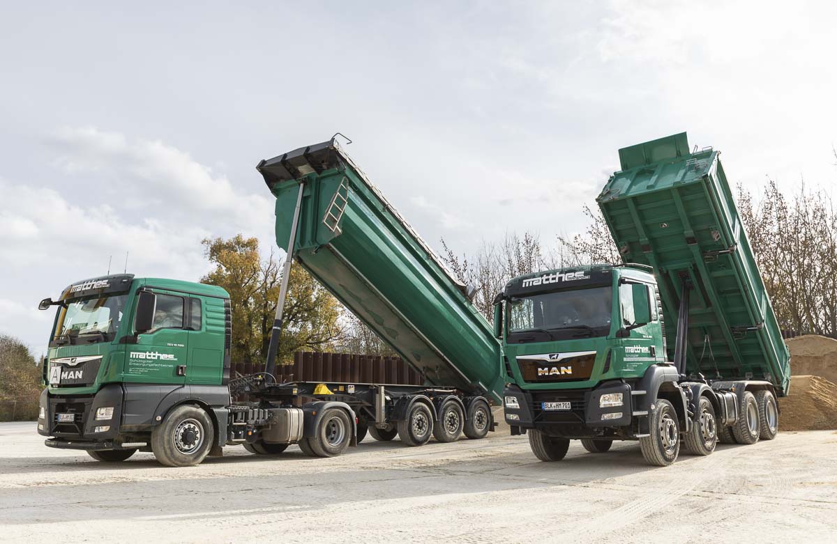 Fuhrpark der Spedition Matthes Transporte in Naumburg/ Saale